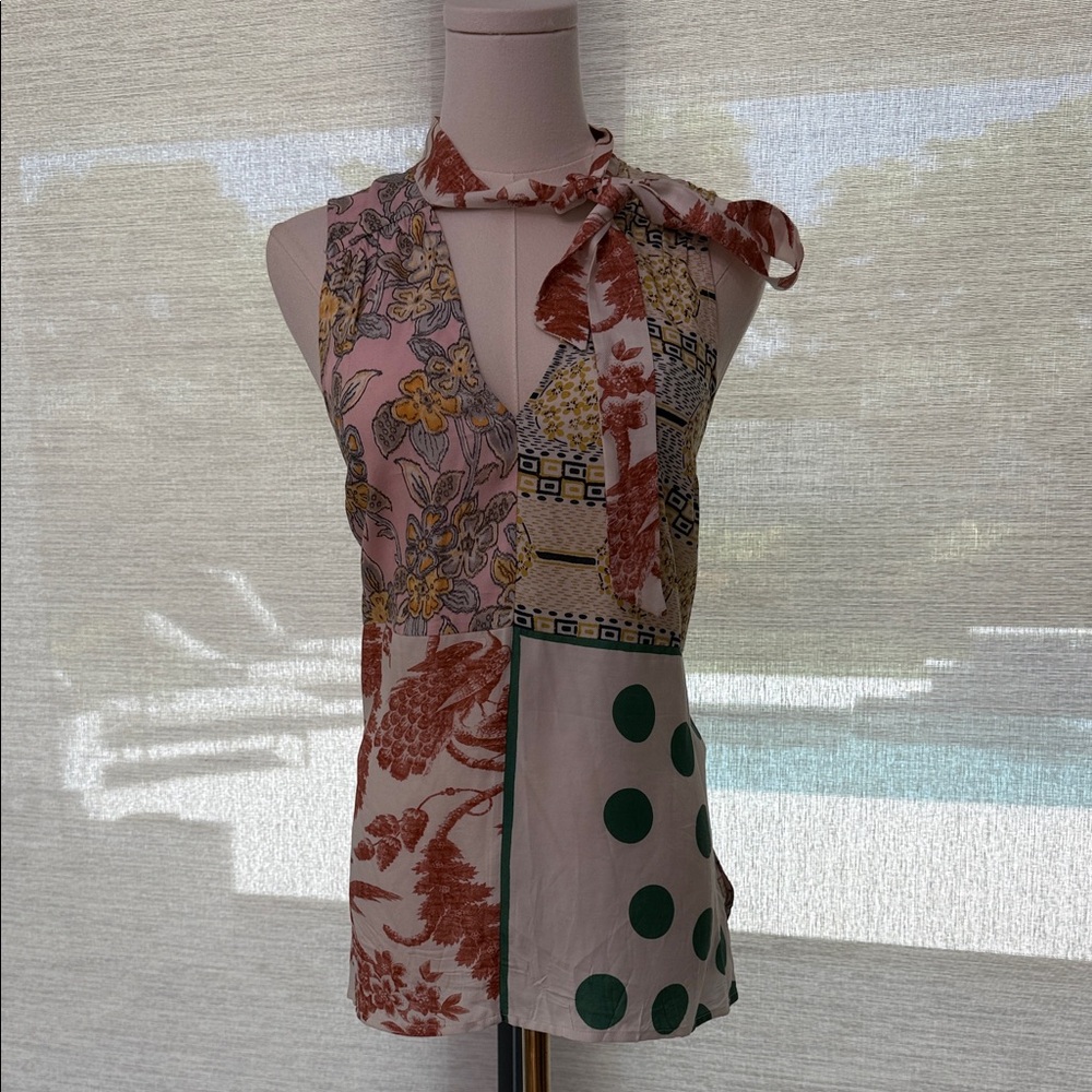 Moulinette Soeurs Multicolor Patchwork Blouse - image 1